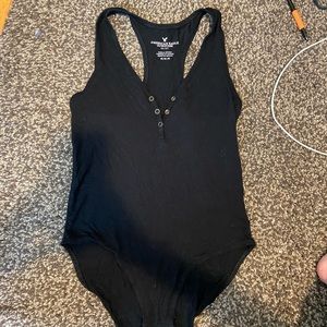 Size M black bodysuit with buttons!